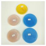 5 Mini Akro Agate Plates