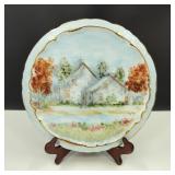 Vintage Hand Painted Cake Plate