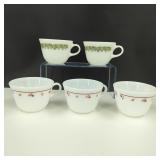 VTG Corning Ware Milk Glass Coffee Mugs