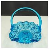 Vintage Indiana Monticello Blue Square Basket