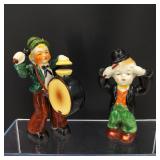Porcelain Japan Drummer & Magician Figures