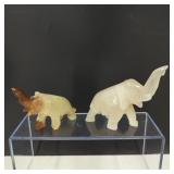 VTG Hand Carved Stone Elephant Figures