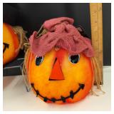 Halloween Felt Lighted Pumpkins with Tags