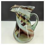 Vintage Hand-Blown Glass Pitcher