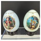 VTG MJ Hummel Danbury Mint Porcelain Eggs