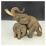 Andrea by Sadek Porcelain Elephant & Baby Figure