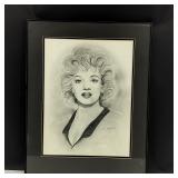 VTG Hand-Drawn Marilyn Monroe Sketch Portrait