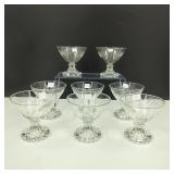 VTG Berwick/Boopie Etched Glass Sherbet Cups