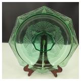 Vtg L.E Smith Romanesque Uranium Glass Bowl