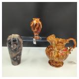 Vintage Handmade Vases & Pitcher