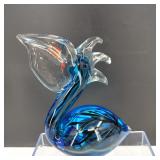 VTG Pelican Art Glass with Fish in Mouth