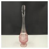 Vintage Pink Viking Glass Bud Vase