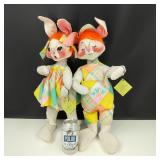 Vtg 1971 Large AnnaLee Bunnies