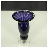 VTG Hand Blown Purple Glass Vase