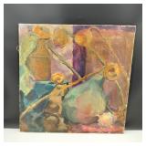 Vintage Canvas Painting with Artist Signature