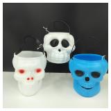 Empire/General Foam Blow Mold Skull Candy Buckets
