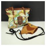 Handmade Leather Satchel and Shoulder Purse