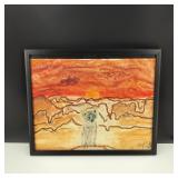 Framed Original Art 1984 with Artists Signature.