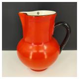 VTG Red-Orange Pitcher Ditmar Urbach Pottery