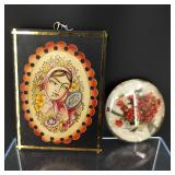 Vtg Cameo Lady & Floral Art