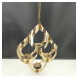 MCM Gold-Tone Metal Hanging 4-Candle Holder