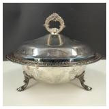 VTG F.B. Rogers Silverplated Covered Serving Bowl