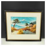 VTG Japanese Framed Silk Embroidered Art