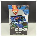 New-Monster Jam Microfiber Full Sheet Set