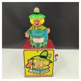 VTG Mattel Mother Goose Tin Jack-in-the-Box