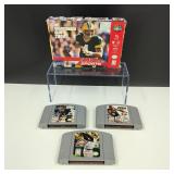 VTG-Nintendo 64 NBA NFL MLB NHL Game Cartridges