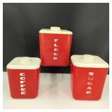 1950s MCM Retro Luster Ware Nesting Canisters
