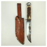 VTG Othello Fixed Blade Knife & Leather Sheath