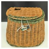 Vintage Wicker Creel Fishing Basket