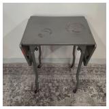 VTG Drop-Leaf Industrial Rolling Typewriter Table