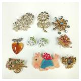 Vintage Shirt pins & Clip-On Earrings