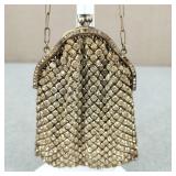 Antique Crystal Rhinestone Mesh Evening Bag