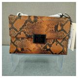 Brand New-Nicole Miller Faux Snakeskin Crossbody