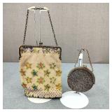 Antique Steel-Cut Bead Purse & Micro-Bead Purse