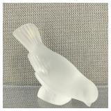Lalique Frosted Crystal Sparrow Figure