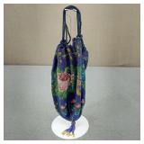 Antique Glass Micro-Bead Mesh Drawstring Purse