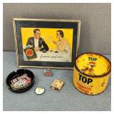 VTG TOP Tobacco Tin, Las Vegas Ashtray & More!