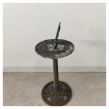 Vintage Cast Iron Sun Dial on Pedestal Yard Decor