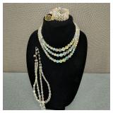 VTG Aurora Borealis Diamond Cut Crystal Jewelry