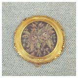 Antique Gold-Tone Mesh Powder Compact