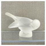 Lalique Frosted Crystal Sparrow Figure