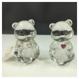 Vintage Fenton Birthstone Crystal Bears