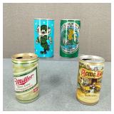 Vintage Pull-Tab Beer Cans-Miller Acme Beer & More