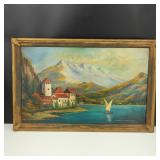 Antique Signed Oil on Canvas Painting