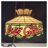 Vintage Coca-Cola Tiffany Style Hanging Lamp Shade