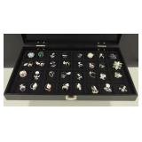 32 New- Costume Jewelry Bling Rings